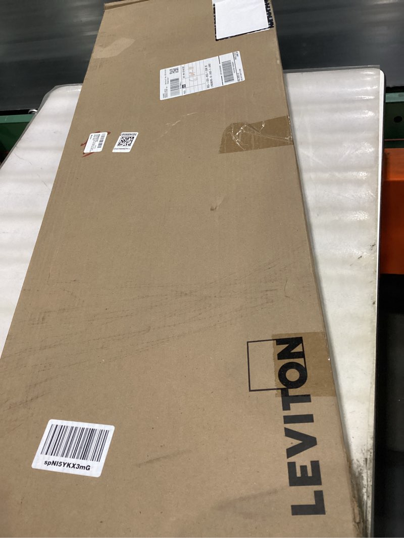 Condition photo showing As Is for leviton lp420-bpd 42 space, 42 circuit indoor load center with 200 amp main circuit breaker