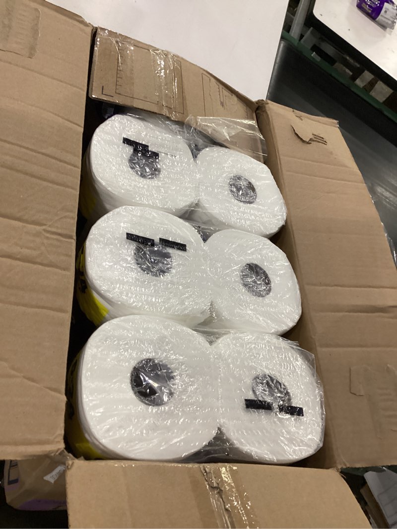 Condition photo showing As Is for case of 4***quilted northern ultra plush® toilet paper, 6 mega rolls = 24 regular rolls, 3-ply bath tissue