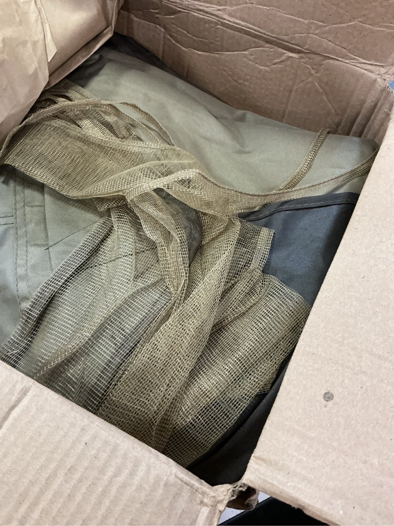 Condition photo showing As Is for replacement gazebo canopy top cover for 10 x 12, double tiered waterproof canopy roof for lowe's allen roth gazebo #gf-12s004b-1 (khaki)