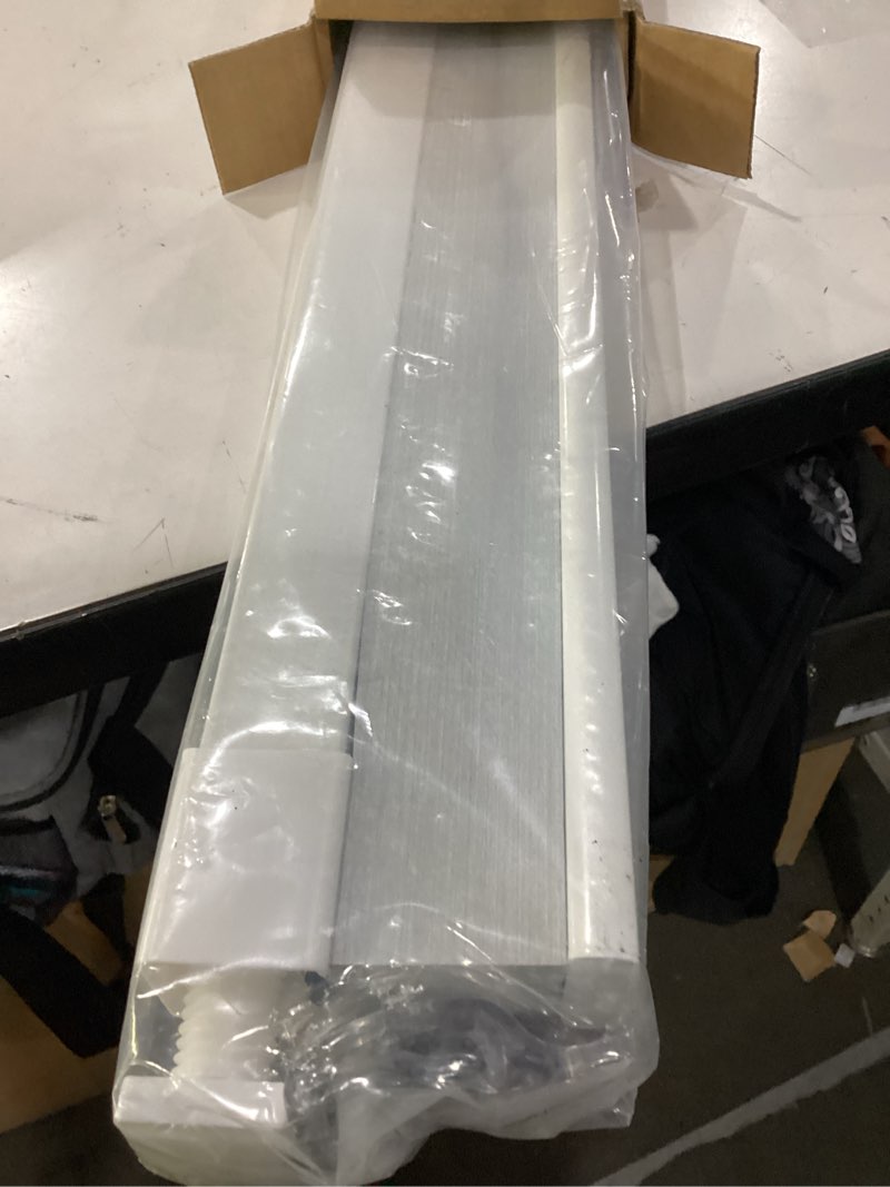Condition photo showing New/Like New for lazblinds cordless cellular shades, no tools no drill blackout honeycomb shades pleated blinds for windows, 33'' w x 72'' h, silver white blackout-silver white 33'' w × 72'' h