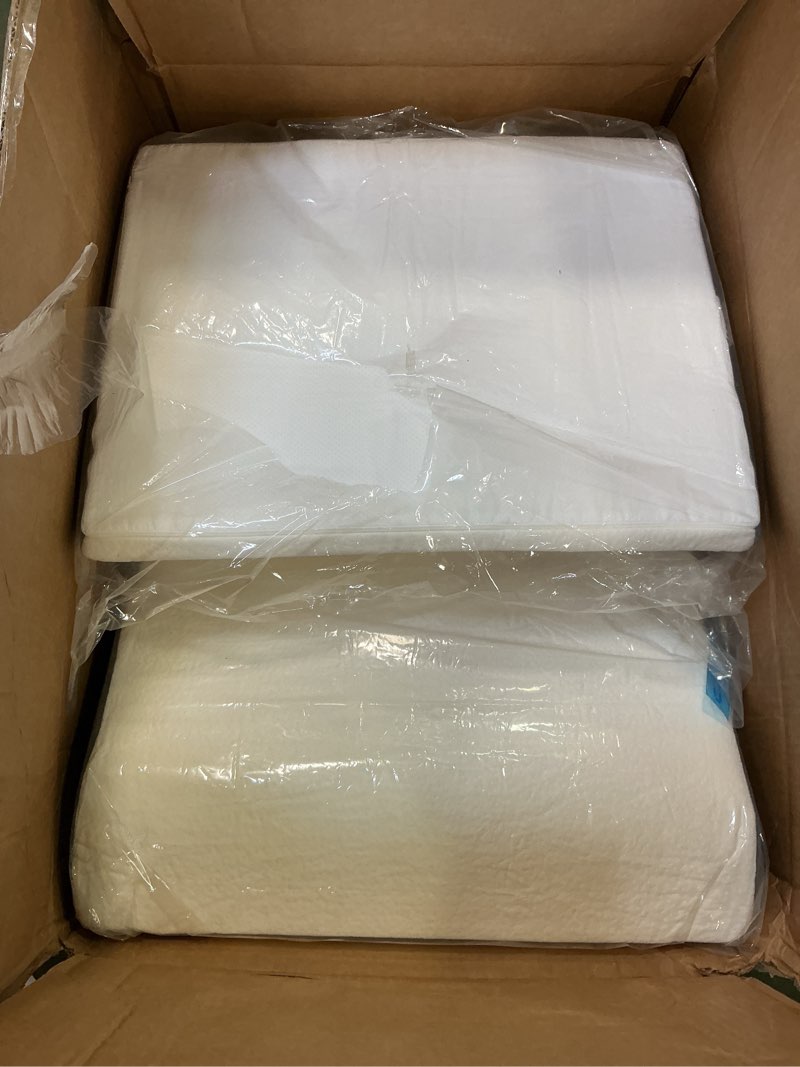 Condition photo showing Good Condition for Lunix 4pcs Orthopedic Bed Wedge Pillow Set, Post Surgery Memory Foam for Back, Knee, Leg Pain Relief, Sitting Pillow for Sleeping, Acid Reflux, GERD, with Hot Cold Pack, Navy White Navy