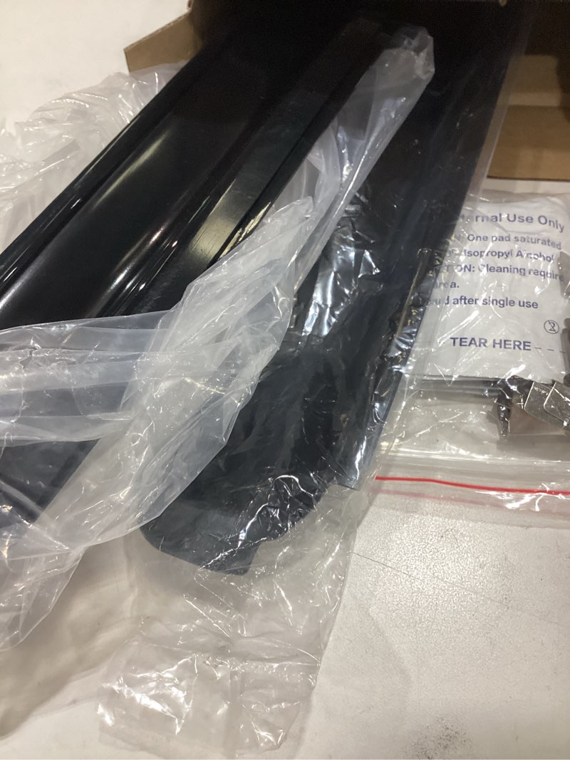 Condition photo showing As Is for lightronic extra durable clip-on in-channel auto vent window visor, fits 2017-2025 ford f-250, f-350 & f-450 super duty, supercab, uv-protect rain guard, original wind deflector, dark smoke, 4-pcs