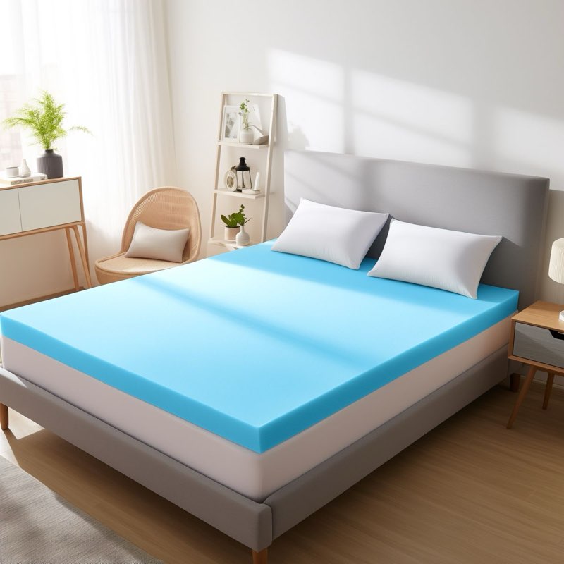 4" medium gel memory foam mattress topper, queen