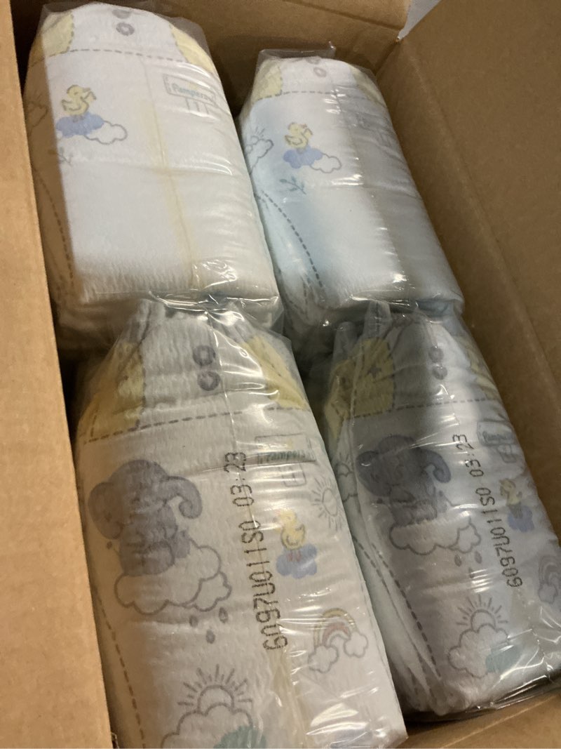 Condition photo showing Good Condition for pampers swaddlers diapers, size 1 (8-14 lbs), 164 count, absorbent, keeps baby dry and comfortable, skin safe disposable baby diaper size 1 164