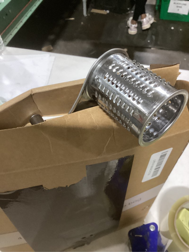 Condition photo showing New/Like New for Honoson Rotary Cheese Grater Stainless Steel Handheld Rotary Parmesan Grater Cheese Cutter Slicer Shredder with 4 Stainless Drum for Grating Hard Chocolate Nuts Kitchen Tool