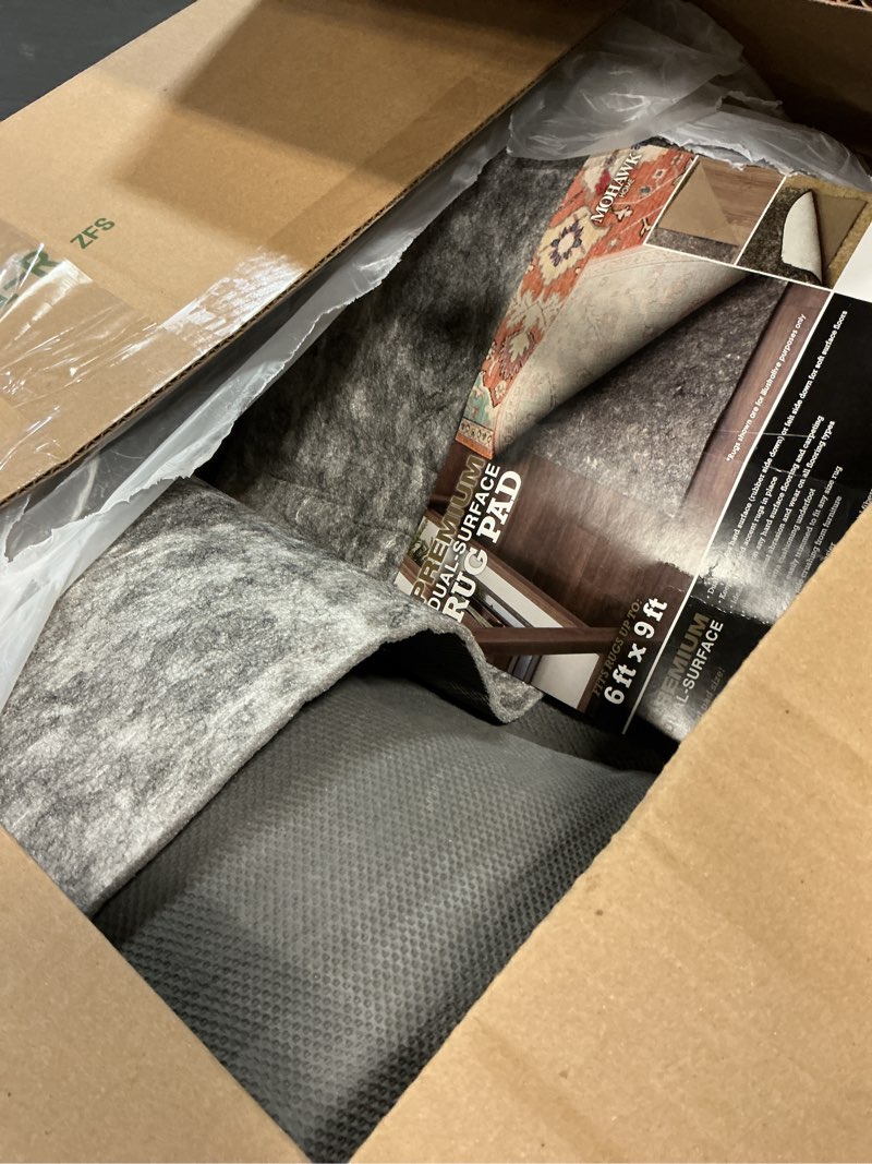 Condition photo showing Good Condition for mohawk home non slip rug pad 6' x 9'- 1/4" thick felt + latex rubber gripper - dual surface cushion for hardwood, carpet, tile floors, made in usa