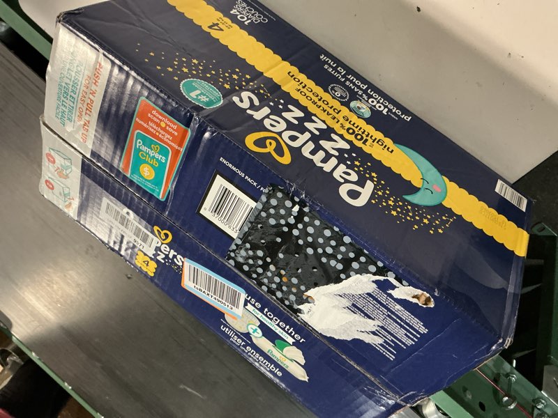 Condition photo showing New/Like New for pampers zzz overnight diapers, size 4 (22-37 lbs), 104 count, nighttime protection disposable baby diaper, night time leak and skin protection size 4 104