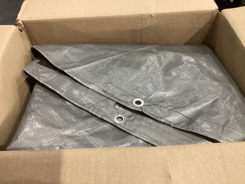 guard shield round tarp 15 feet waterproof heavy duty circle tarps for under pool silver/black multi