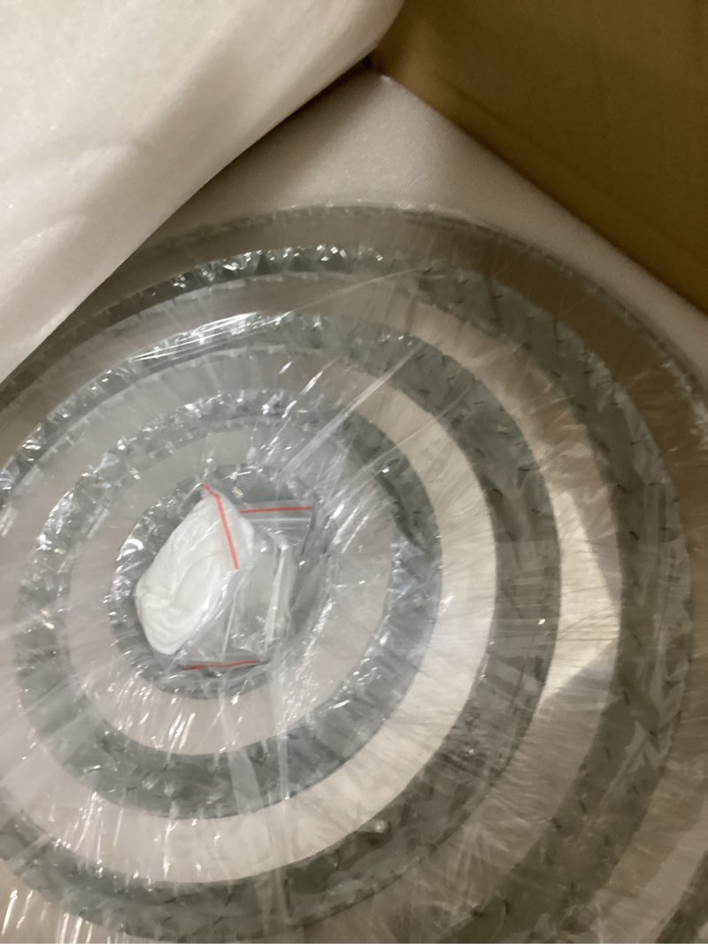 Condition photo showing Good Condition for YPQXYHDA Modern Crystal Chandelier LED Pendant Light 4 Ring Chandelier LED Crystal Chandeliers for Dining Room Bedroom Living Room D7.9-11.8"-15.7"-19.7"