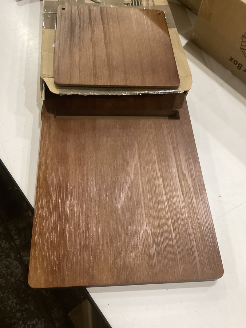 Condition photo showing As Is for Cookbook Stand Recipe Book Holder: Recipe Cook Book Stand for Kitchen Counter, Wooden Adjustable iPad Tablet Cookbook Stand - Wood Cutting Board Style - Brown Shallow Wood