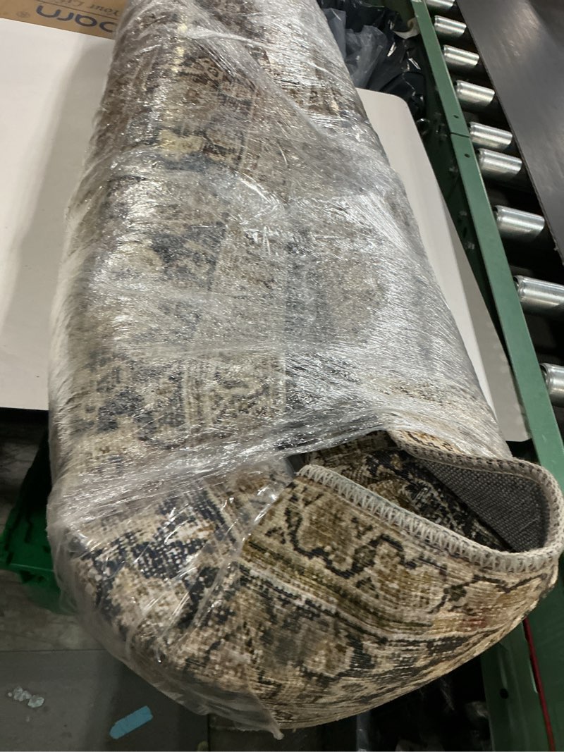 Condition photo showing Good Condition for garveehome living room rug 9x12 area rug machine washable rug, non slip soft floor carpet vintage distressed foldable rug for bedroom low pile stain resistant carpet for bedroom nursery room, green 