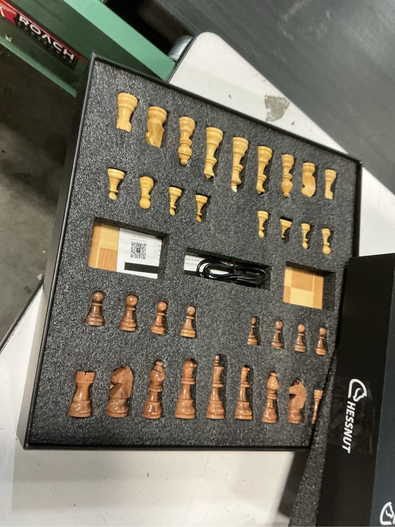 Condition photo showing Good Condition for Chessnut Air+ Electronic Chess Set with Full Wooden Board, Extra Queens, LEDs, AI Adaptive Game and App with Computer Chess Board for Ages 8 and Up, 2 Players