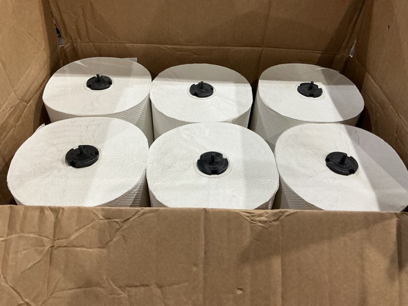 Condition photo showing New/Like New for tork matic soft hand towel roll white h1, advanced, high absorbency, 6 rolls x 900 ft, 290095 white 6 count (pack of 1) advanced hand towel