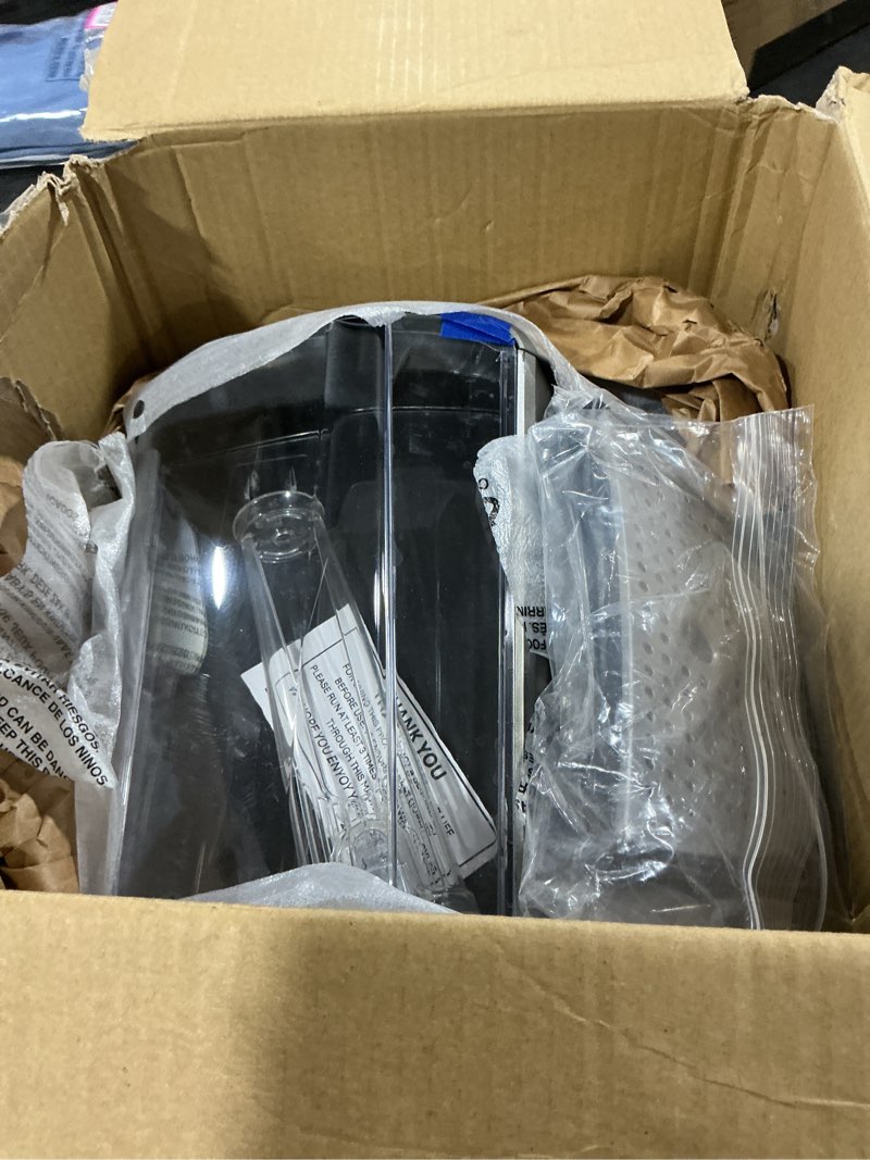 Condition photo showing As Is for keurig k-elite single serve k-cup pod coffee maker, with strength and temperature control, iced coffee capability, 8 to 12oz brew size, programmable, brushed silver