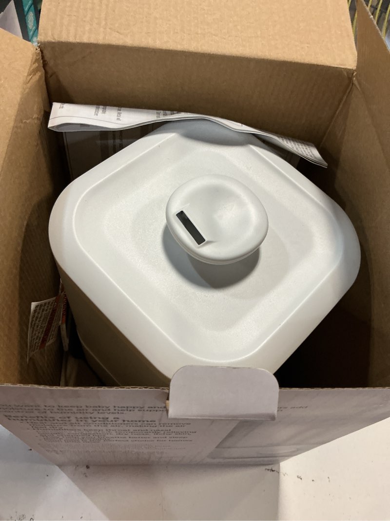 Condition photo showing As Is for safety 1st easy-fill cool mist humidifier, white