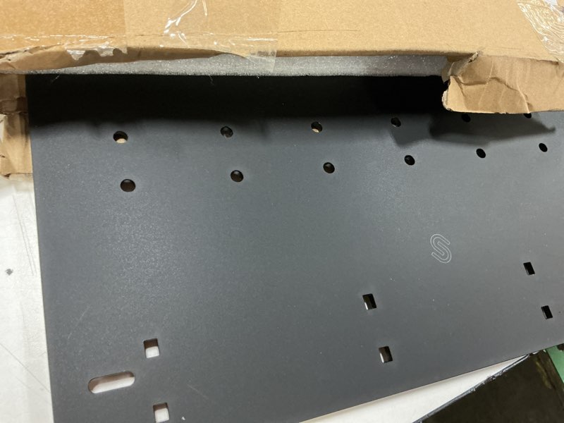 Condition photo showing As Is for prospace p0004 acrylic key hooks upgrade thick buckle 14 3/4?w x 18 3/4?l wall-mounted key hanging board with 30 hooks for garage, car dealer, office, hotel, real estate (matte black with pallet) matte black with tray