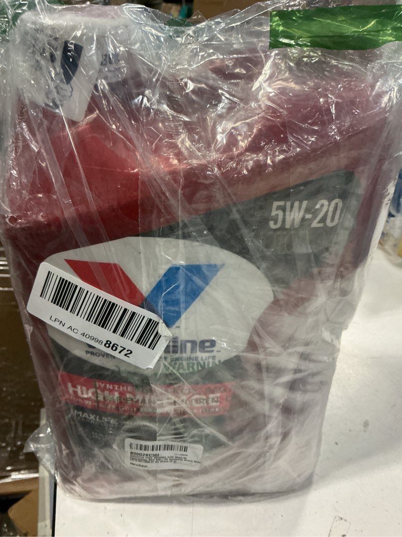 Condition photo showing Good Condition for Valvoline High Mileage with MaxLife Technology SAE 5W-20 Synthetic Blend Motor Oil 5 QT High Mileage 5 qt (Pack of 1) 5W-20