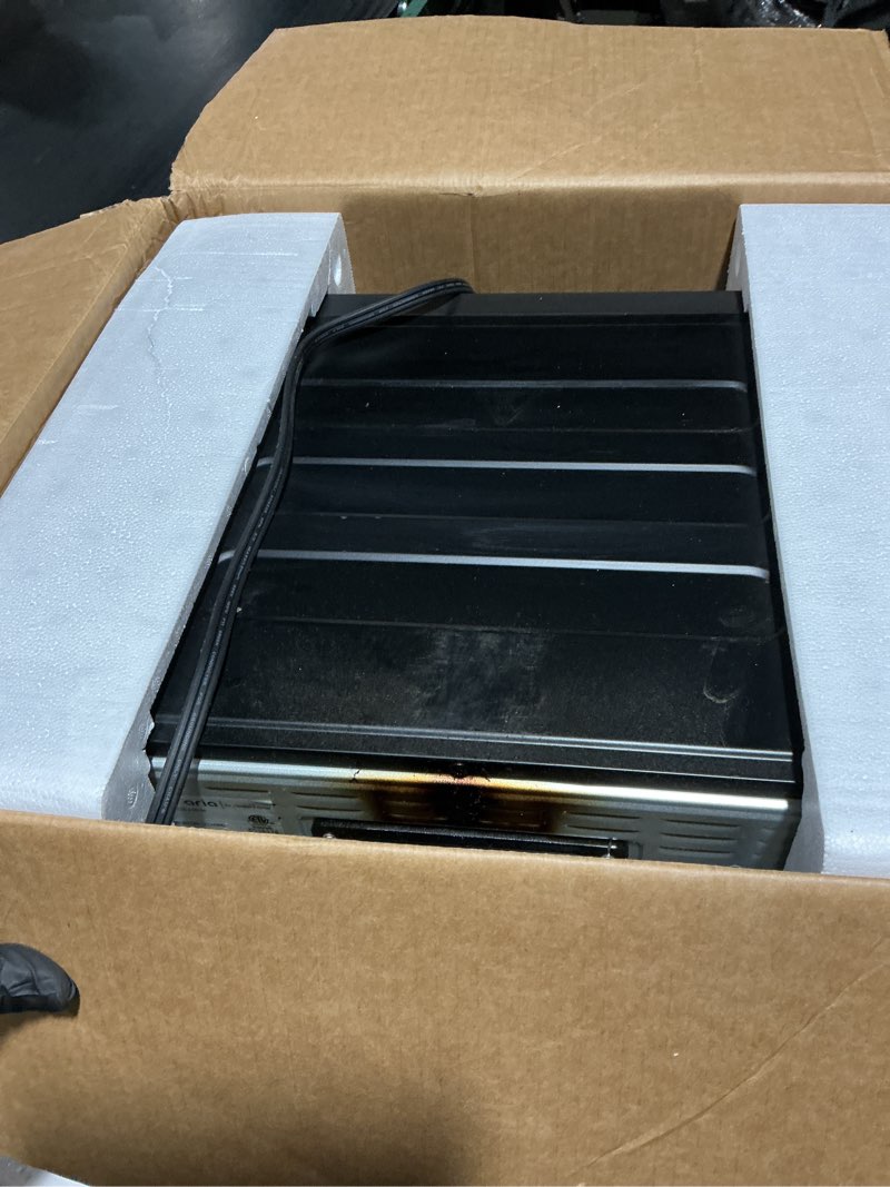 Condition photo showing As Is for Beelicious 32QT Extra Large Air Fryer, 19-In-1 Air Fryer Toaster Oven Combo with Rotisserie and Dehydrator, Digital Convection Oven Countertop Airfryer Fit 13" Pizza, 6 Accessories, 1800w, Black