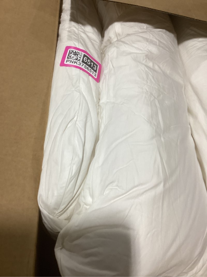 Condition photo showing As Is for yz home memory foam body pillow insert - full body pillow for adults - soft large long bed pillow for side sleeper (white, 20 inchx54 inch)