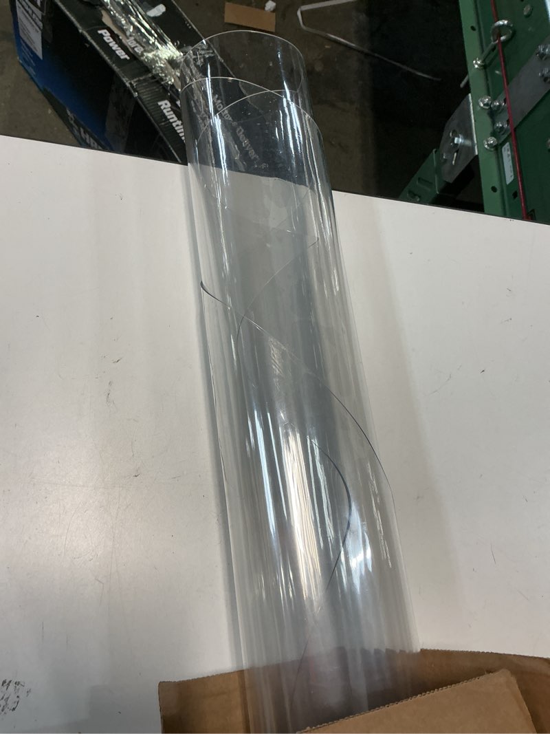 Condition photo showing Good Condition for deep dream 1.5mm thick 48 inches clear round table protector, round table cover, tablecloth protector, table protector for dining room table & office round clear 1.5mm 48"