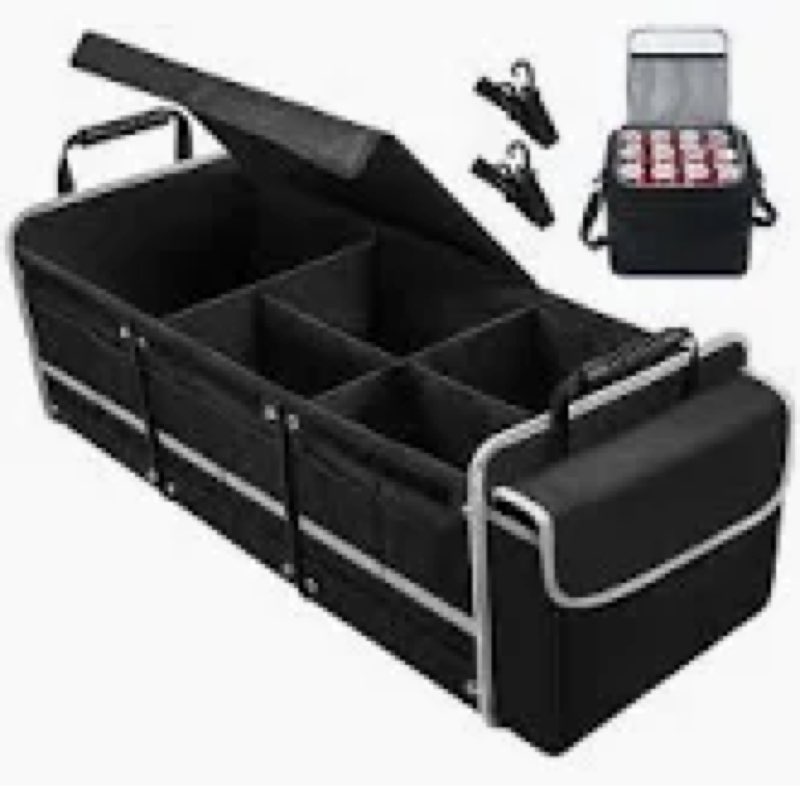 CICIDO+ Car Trunk Organizer Box, Collapsible Storage Container, CCDTRUNK1802C