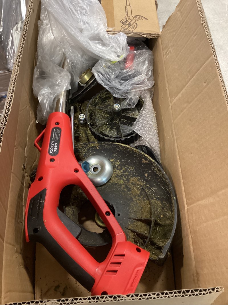2025 Cordless Weed Wacker with Removable Wheels Electric Weed Eater, Upgrade Brushless Motor, Dual 4
