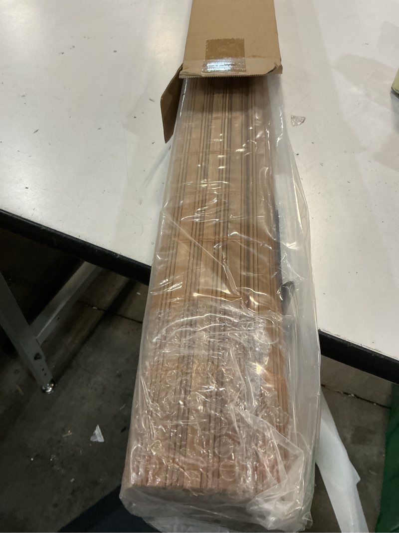 Condition photo showing Good Condition for lazblinds cordless bamboo blinds, roll up shades for windows, light filtering hanging window blinds, bamboo shades for patio indoor/outdoor porch, 30'' w x 72'' h, squirrel squirrel 30'' w x 72'' h