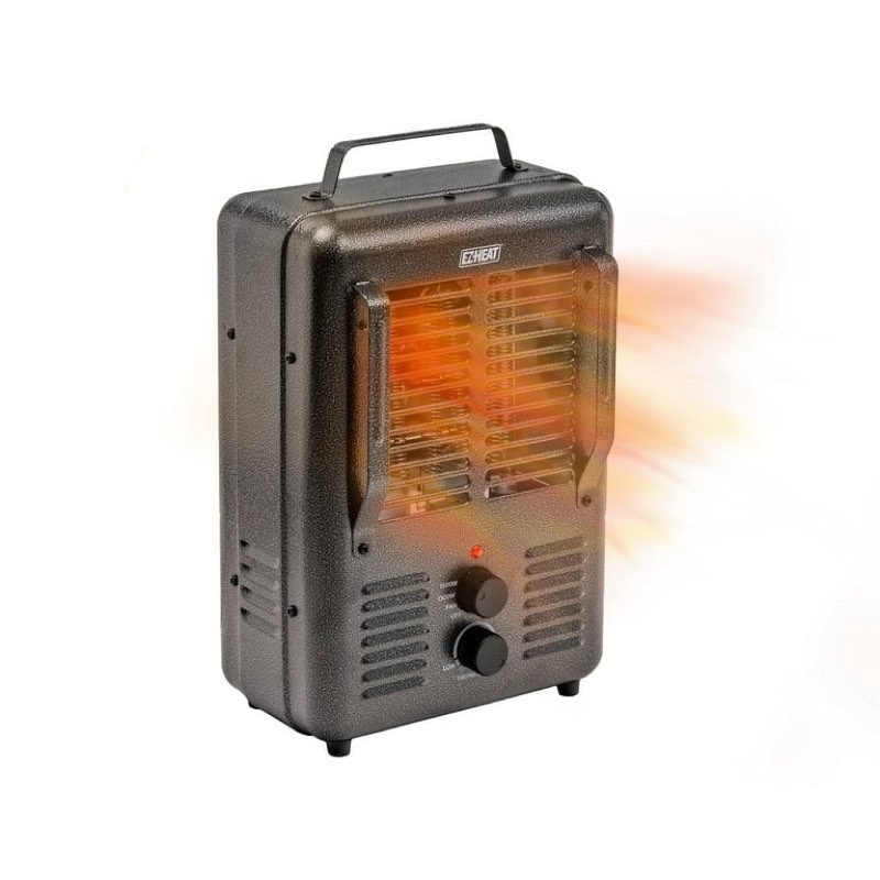 Heat Milkhouse Style Utility Space Heater with Adjustable Thermostat, Grey  Image 1 of EZ-Heat Milkhouse Style Utility Space Heater with Adjustable Thermostat, Grey
