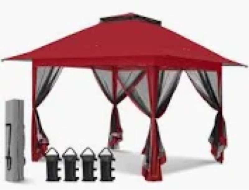 Hipicute 13 X 13FT Pop Up Gazebo, Canopy Tent, Gazebos on Clearance,Patio Folding Canopy with Mosqui