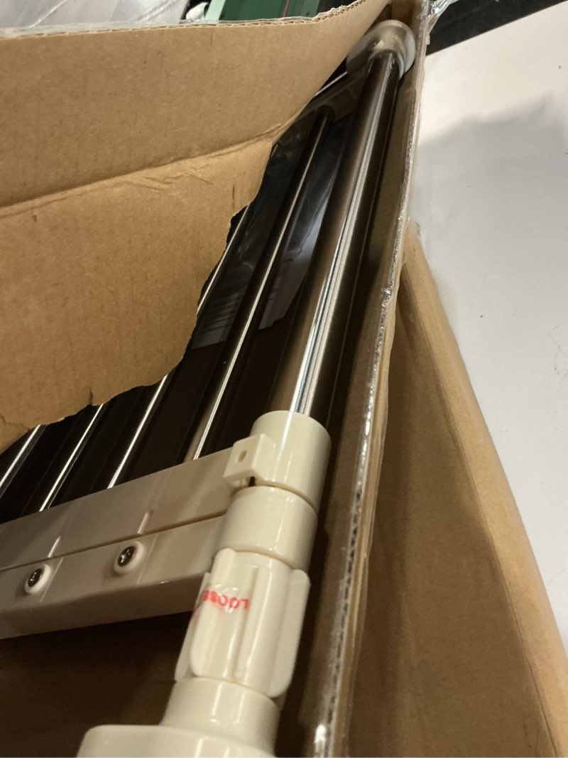 Condition photo showing Good Condition for Hershii Expandable Shelf Rod Closet System 5-Bar Telescopic Heavy Duty Clothes Hanger Adjustable DIY Storage Organizer Shoe Rack 19.68 - 31.49 inches Ivory