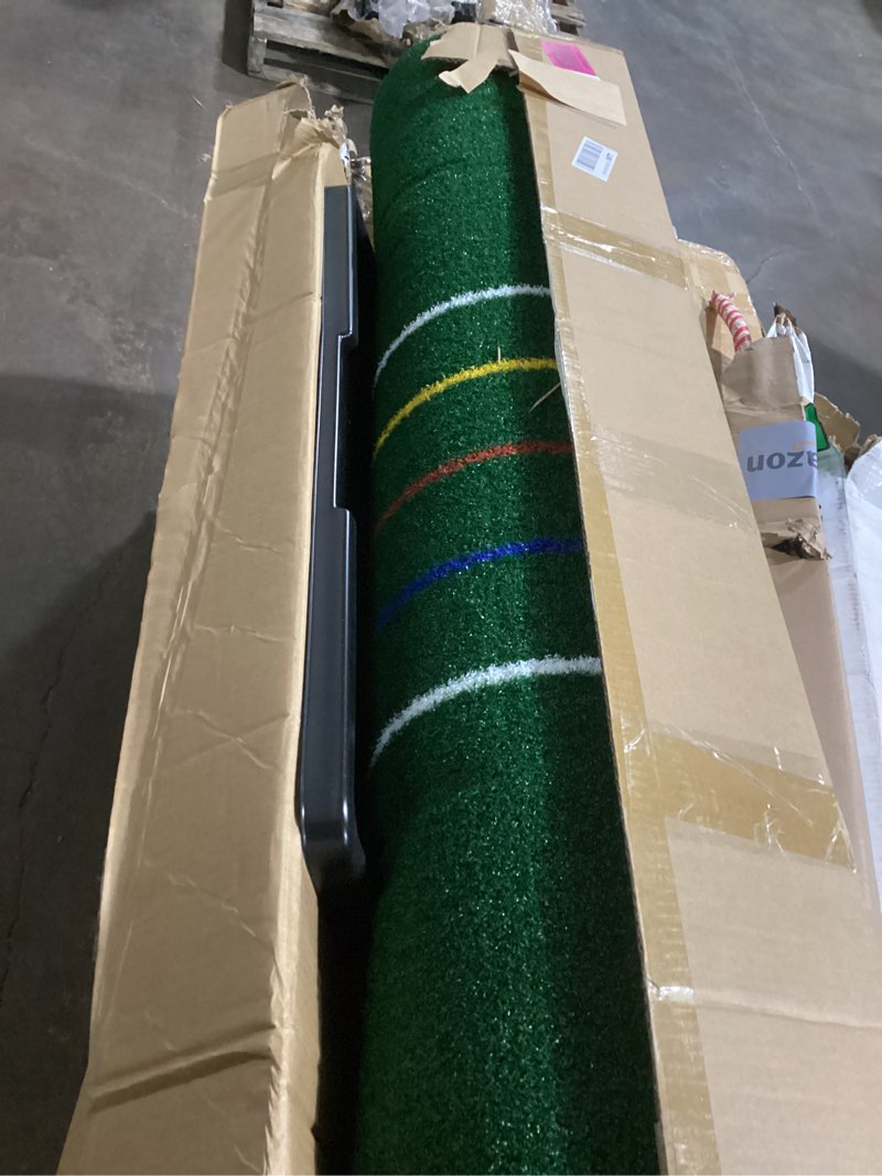 Condition photo showing Good Condition for 5×4/5×5FT Elite Golf Hitting Mats Professional Golf Mats Practice Outdoor Indoor , Golf Driving Turf Grass Matt Simulators for Home with 3 Tees and Tray