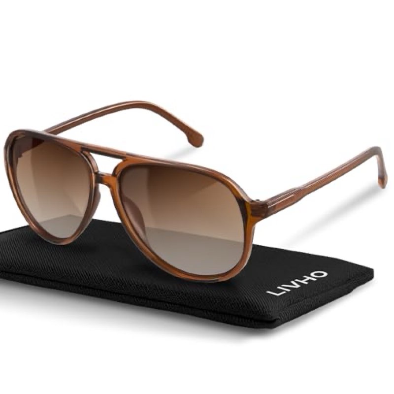 (3pcs) livho polarized aviator sunglasses- unisex-retro-oversized-uvprotection new