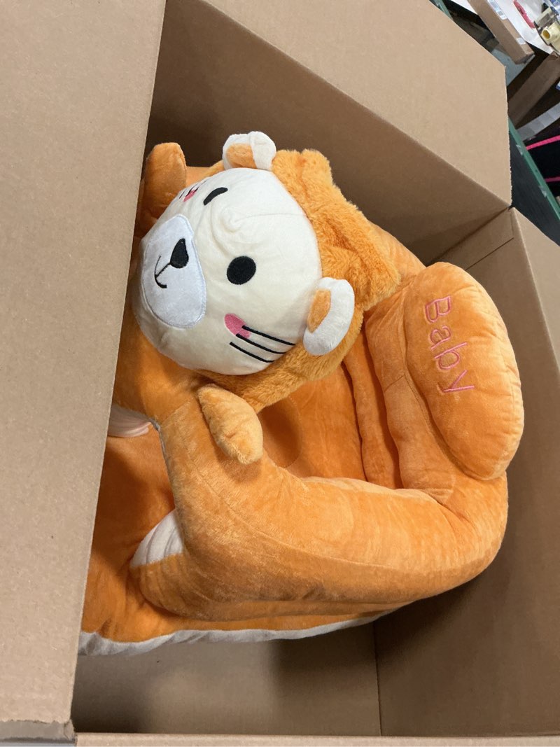 Condition photo showing Good Condition for KAKIBLIN Baby Sit Up Chair Support Sofa,Sit Me Up Floor Seat for Baby,Soft Plush Cartoon Animals Learning to Sitting Chair Seats for 3-24 Month Girls and Boys,PP Cotton Full Filling lion