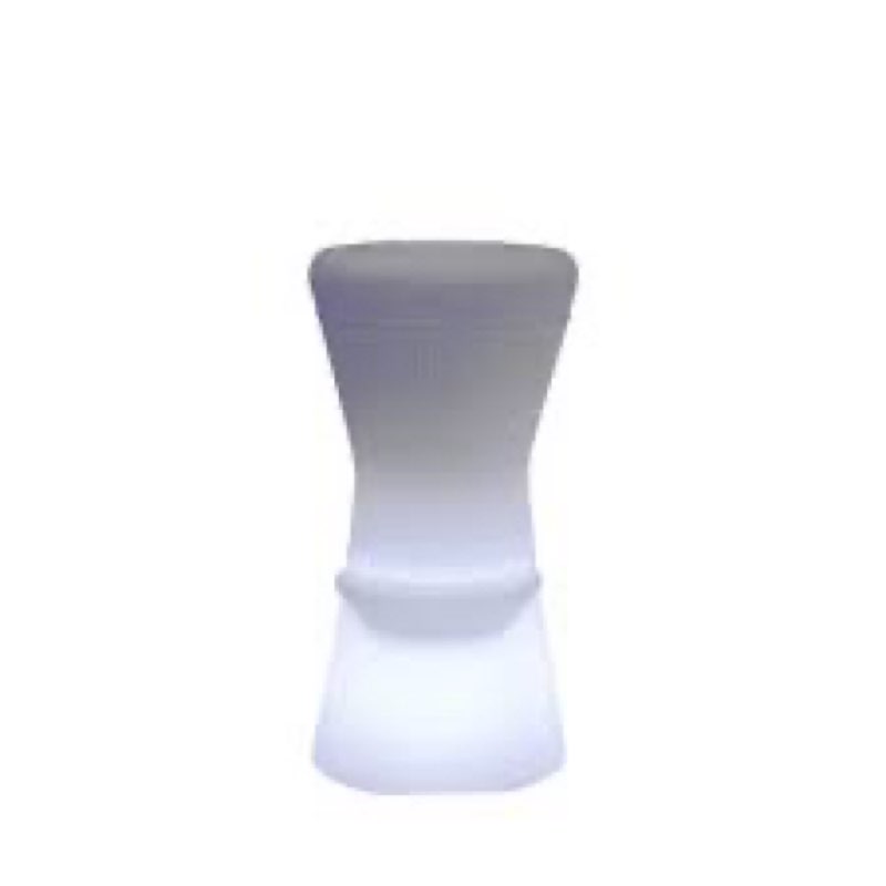 30" USB and Solar Rechargeable LED Illuminated Outdoor Bar Stool, RGB Dimmable w/ Remote