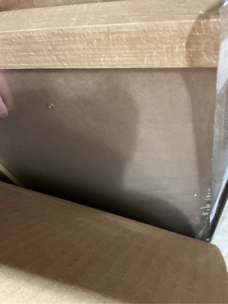 Condition photo showing New/Like New for 18x27 Frame Natural Woodgrain, 27x18 Picture Frame Beige, Rustic Poster Frame, Large 18 by 27 Galler