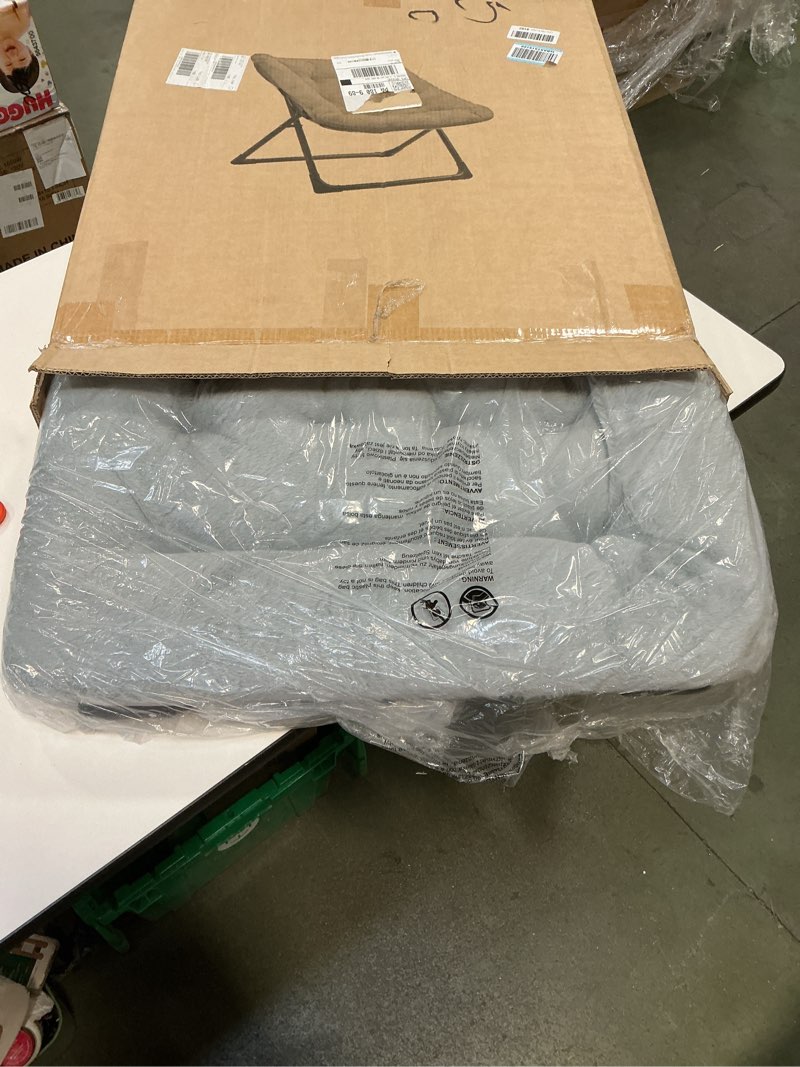 Condition photo showing New/Like New for HollyHOME X-Large Saucer Chair, Comfy Oversized Folding Chair, Faux-Fur Reading Chair for Teens, Adu