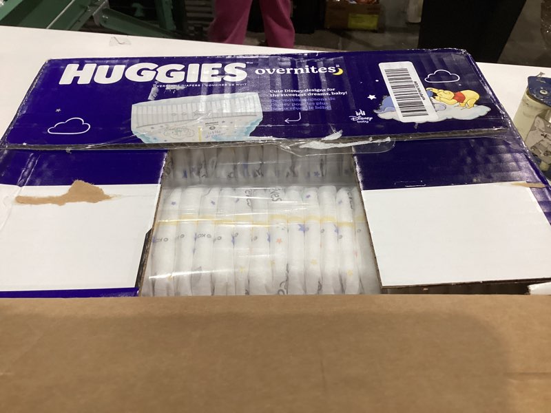 Condition photo showing New/Like New for Huggies Overnites Size 4 Overnight Diapers (22-37 lbs), 58 Ct, Packaging May Vary Size 4 58