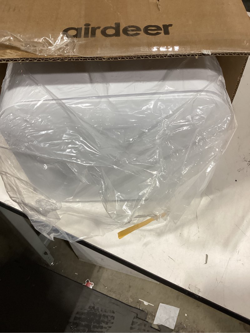 Condition photo showing As Is for Airdeer Automatic Trash Can, 4 Gallon Self Sealing and Self-Changing Smart Trash Can, Motion Sensor, Touchless Garbage can with lid for Kitchen Bathroom Bedroom Office, 6 Refill Rings(A1, White)