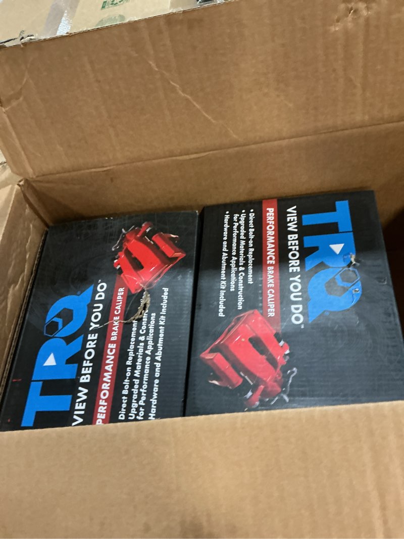 Condition photo showing Good Condition for TRQ Rear Brake Caliper Set Painted Red Compatible with 2008-2016 Chrysler Town and Country 2008-2016 Dodge Grand Caravan 2012-2015 Ram C V 2009-2014 Volkswagen Routan