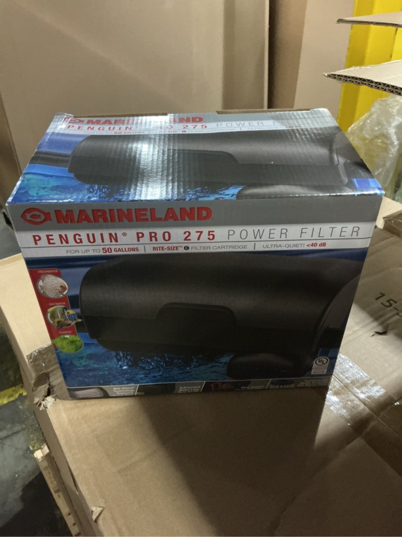 Condition photo showing item condition for MarineLand ML Penguin PRO 275 Filter 6/1 CT,BLACK