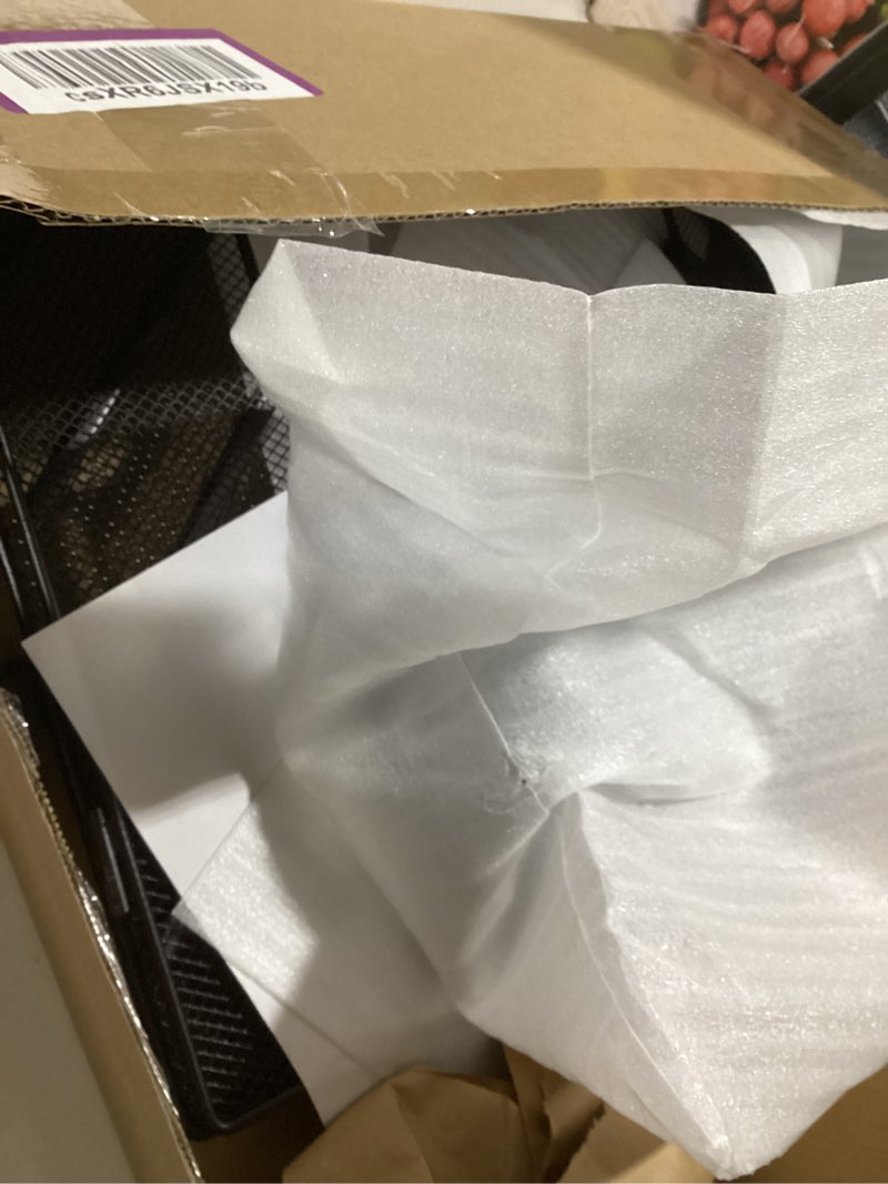 Condition photo showing Good Condition for File Organizer Wall Mounted, 4 Tiers Durable Adjustable Metal Desk Organizer, Desktop Hanging File Holder with 4 Pen Slots Stable, 4 Pull-Out Divider for File, Mail, Black, Patent Pending black 5 Tier