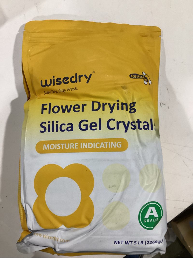 Condition photo showing New/Like New for wisedry silica gel flower drying crystals - 5 lbs, color indicating, reusable