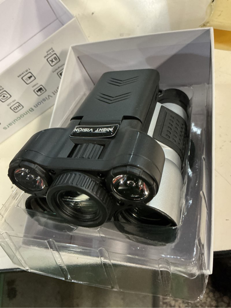 Condition photo showing Good Condition for digital night vision binoculars with 2.4" ips screen, 12x zoom infrared binoculars with camera, built-in display, includes 32gb memory card for bird watching, hiking, travel