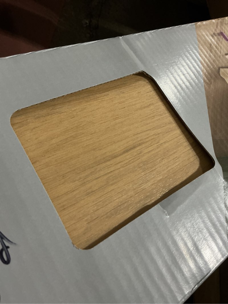 Condition photo showing As Is for stainmaster gable park oak 22-mil x 7-in w x 46-in l waterproof click lock luxury vinyl plank