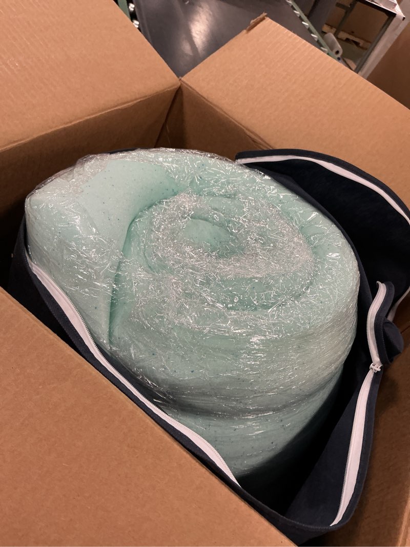 Condition photo showing Good Condition for Serta ThermaGel Cooling, Pressure-Relieving Memory Foam Mattress Topper, 3 Inch, Queen,Blue Queen 3 Inch