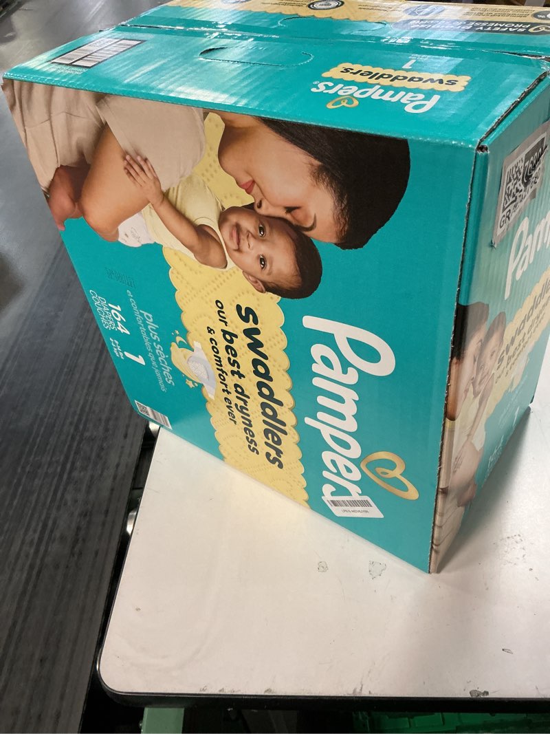 Condition photo showing New/Like New for Pampers Swaddlers Diapers, Size 1 (8-14 lbs), 164 Count, Absorbent, Keeps Baby Dry and Comfortable, Skin Safe Disposable Baby Diaper Size 1 164
