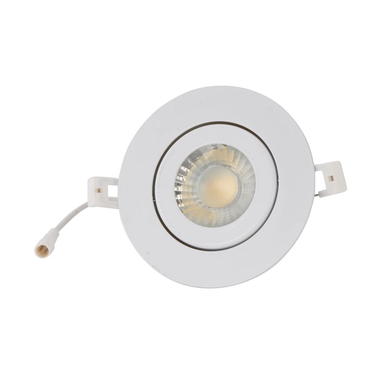 Utilitech Gimbal Color Choice White 4-in 700 -Lumens Switchable white Round Dimmable LED Canless Wet rated Recessed Downlight Item #1500770 |