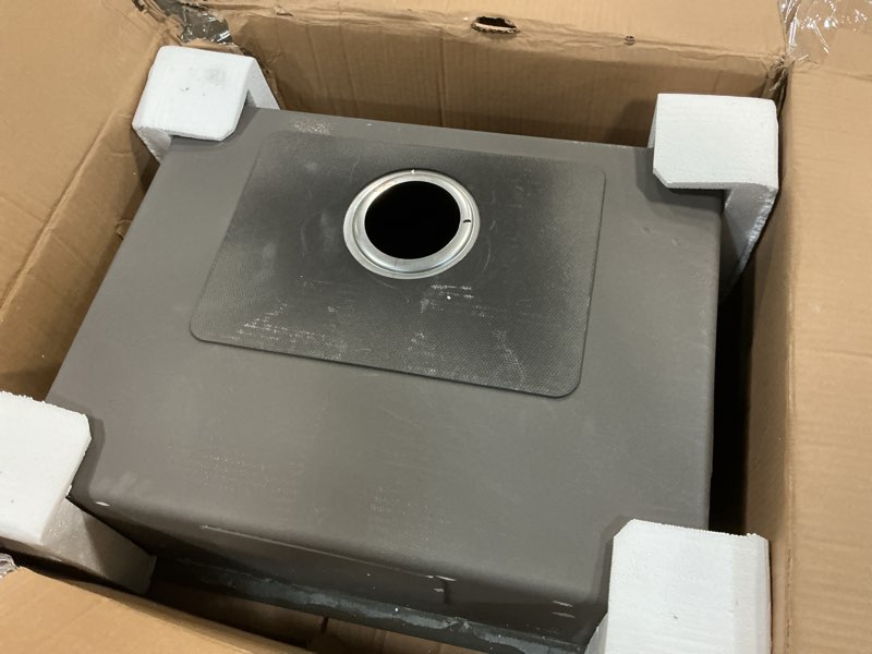Condition photo showing Good Condition for POPFLY 25×22 Inch Drop in Kitchen Sink, Top mount Stainless Steel Single Bowl Sink, 18 Gauge Hand-made Overmount 9 Inch Deep Sink, Brushed L 25"×W 22"×H 9" Brushed