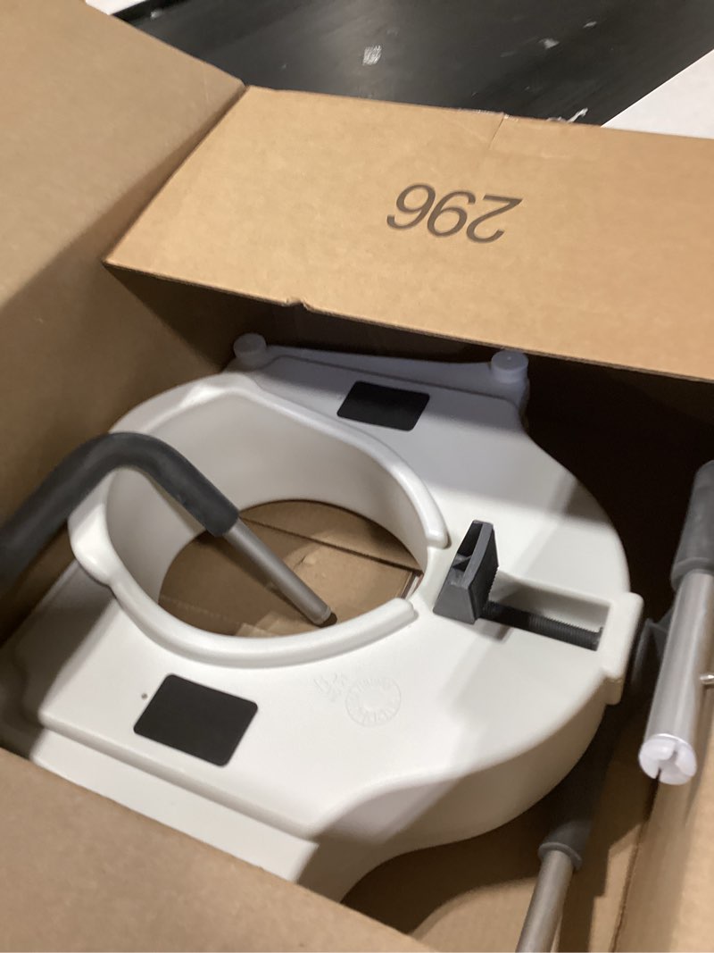 Condition photo showing Good Condition for Drive Medical 2-in-1 Raised Toilet Seat with Removable Padded Arms - Elevated Bathroom Safety Support - Secure Locking Attachment - Easy Height Assistance - Durable Plastic Construction Standard
