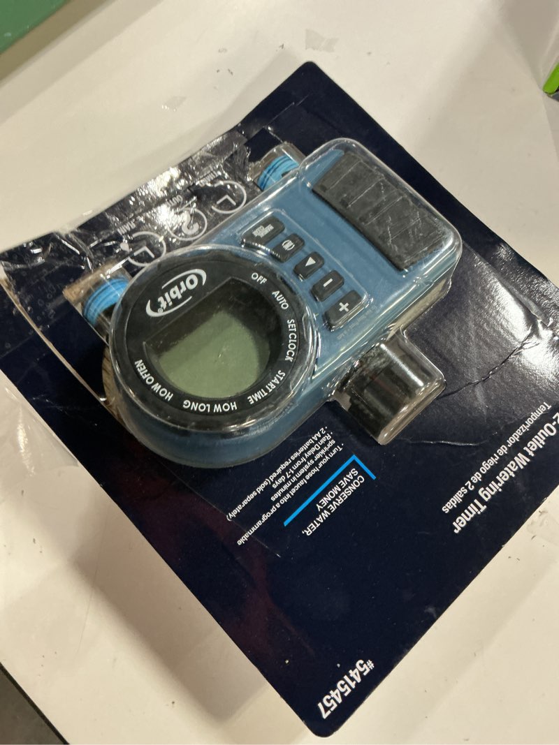 Condition photo showing As Is for orbit 2 output port stationary digital hose end timer